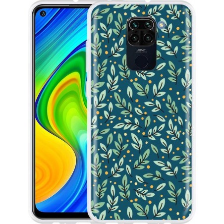 Xiaomi Redmi Note 9 Hoesje Blaadjespatroon