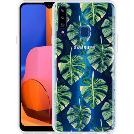 Samsung Galaxy A20s Hoesje Palm Leaves Large