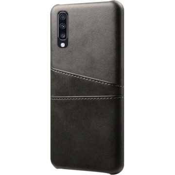 Luxe Cardslot Card Case voor Samsung Galaxy A70 | Zwart | Hoesje | Hoogwaardige PU Leren Back Cover | Wallet | Pasjeshouder