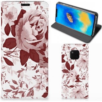 Bookcase Huawei Mate 20 Pro Watercolor Flowers