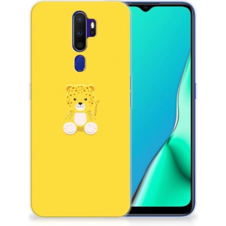 OPPO A9 2020 Telefoonhoesje met Naam Baby Leopard