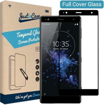 Just in Case Full Cover Tempered Glass Sony Xperia XZ2 Compact Protector - zwart