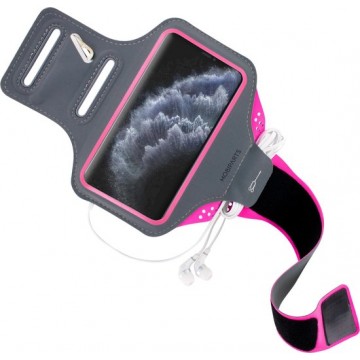 Mobiparts Comfort Fit Sport Armband Apple iPhone 11 Pro Neon Pink