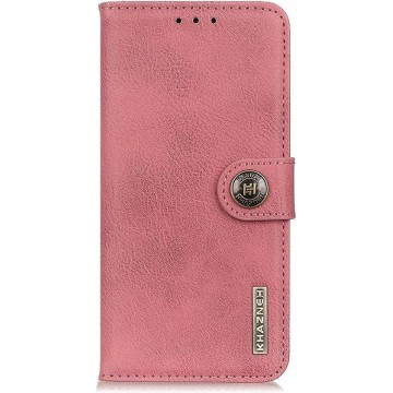 Luxe retro roze agenda book case hoesje Huawei P smart (2020)