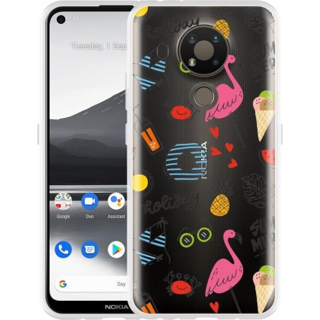 Nokia 3.4 Hoesje Summer Flamingo