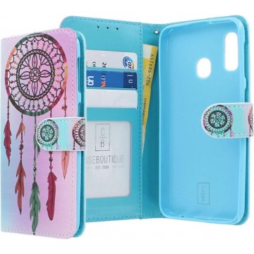 Samsung Galaxy A20e Bookcase hoesje - CaseBoutique - Dreamcatcher Blauw - Kunstleer