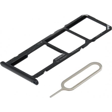 MMOBIEL Sim Tray Kaart Houder Nano Slot voor Huawei Y6 2018 (ZWART)