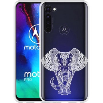 Motorola Moto G Pro Hoesje Elephant Mandala White