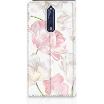 Nokia 8 Standcase Hoesje Design Lovely Flowers