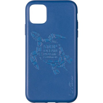 Wilma Smartphone Eco Case Bio Degradeable Tone-in-Tone Matte Turtle Dark Blue voor iPhone 11