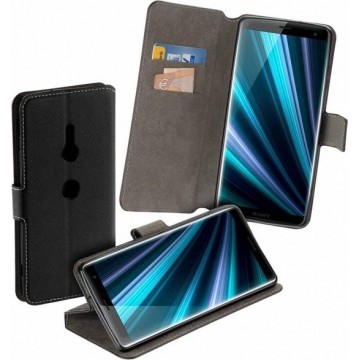 MP case zwart book case style voor Sony Xperia XZ3 wallet case hoesje