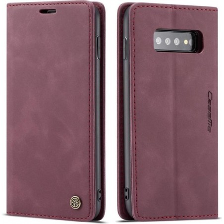 Samsung Galaxy S10 Hoesje - CaseMe Book Case - Bordeaux