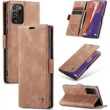 Samsung Galaxy Note 20 Ultra Hoesje Vintage Sienna Brown - CaseMe Portemonnee Book Case