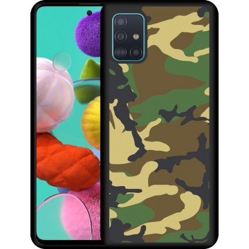 Galaxy A51 Hardcase hoesje Army Camouflage Green