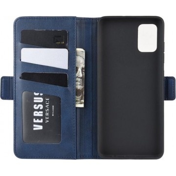 Mobigear Magnetic Buckle Luxe Wallet Hoesje Donker Blauw Samsung Galaxy A51