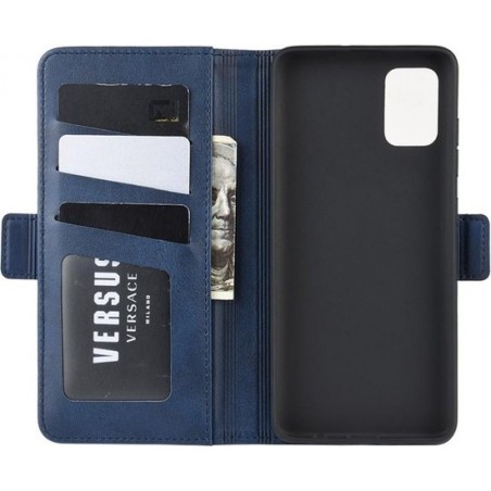 Mobigear Magnetic Buckle Luxe Wallet Hoesje Donker Blauw Samsung Galaxy A51