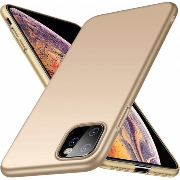 Ultra thin case iPhone 11 Pro Max - goud +  Glazen Screenprotector
