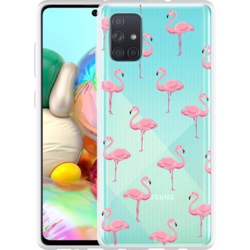 Samsung Galaxy A71 Hoesje Flamingo
