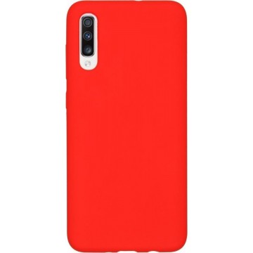 Accezz Liquid Silicone Backcover Samsung Galaxy A70 hoesje - Rood