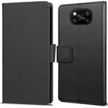 Book Wallet hoesje voor Xiaomi Poco X3 - zwart