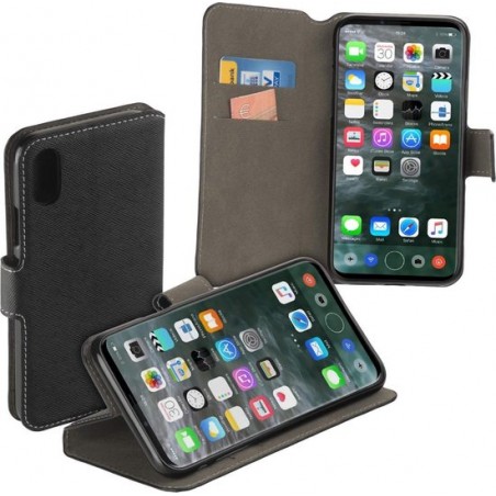 MP Case zwart book case style voor Apple iPhone X / XS wallet case