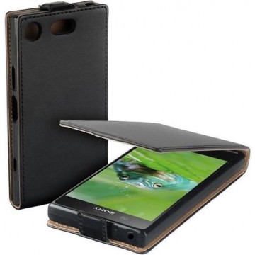 Flipcase Flipcover hoesje voor Sony Xperia XZ1 Compact - Eco Zwart