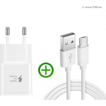 Samsung Micro-USB kabel - 1m + 15 Watt Adaptive Fast Charge