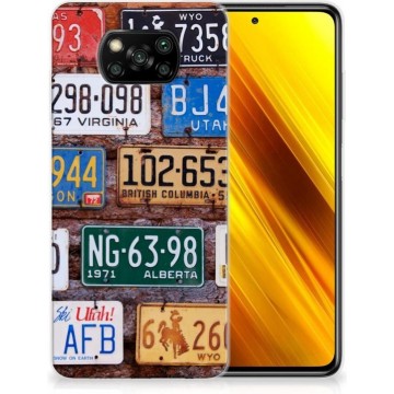 Hippe Hoesjes Xiaomi Poco X3 Telefoon Hoesje Kentekenplaten