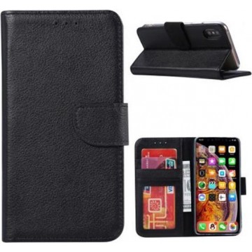 GSM-Basix Premium Genuine Leren Wallet Case Hoesje voor Apple iPhone X/XS Zwart