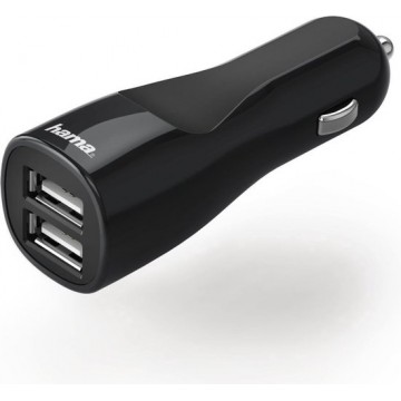 Hama Dual USB Car Charger - Autolader 2x 2.4A 5V- zwart
