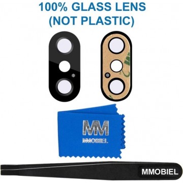 MMOBIEL Glas Lens Back Camera voor iPhone X (ZWART) - inclusief Pincet en Doekje