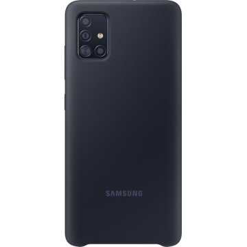 Samsung Silicone Cover Case Samsung A51 - Zwart