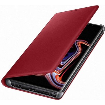 Samsung lederen view wallet - rood - voor Samsung N960 Galaxy Note 9
