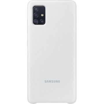 Samsung Silicone Cover Case Samsung A51 - Wit