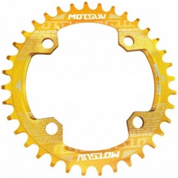 Let op type!! MOTSUV ronde smalle brede Chainring MTB fiets 104BCD tand plaat onderdelen schijf 36T (geel)