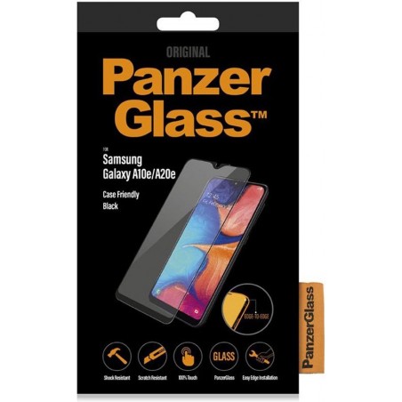 PanzerGlass Case Friendly Screenprotector voor de Samsung Galaxy A20e - Zwart