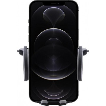 Shop4 - iPhone 12 Pro Max Autohouder Verstelbare CD Houder Zwart met Draaiklem Zwart