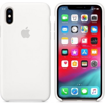 Apple Silicone Backcover iPhone Xs / X hoesje - White
