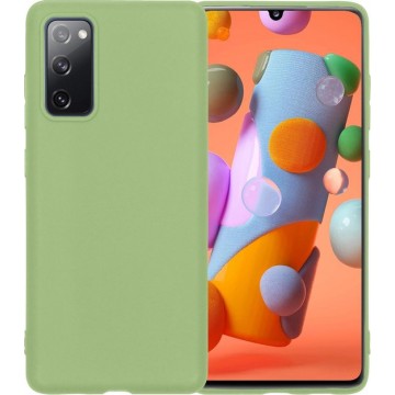 Samsung A41 Hoesje Back Cover Siliconen Case Hoes - Groen