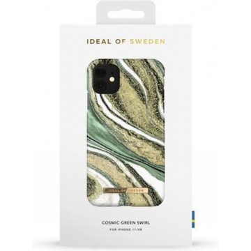 iDeal of Sweden Fashion Case iPhone 11/XR Cosmic Green Swirl
