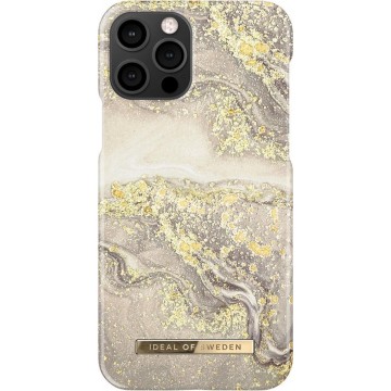 Fashion Backcover voor iPhone 12, iPhone 12 Pro - Sparkle Grey Marble