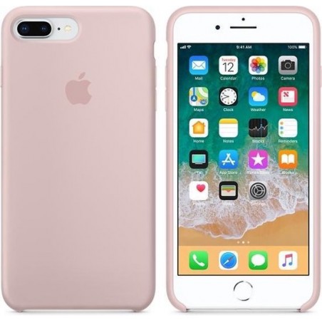 Apple Silicone Backcover iPhone 8 Plus / 7 Plus hoesje - Pink Sand