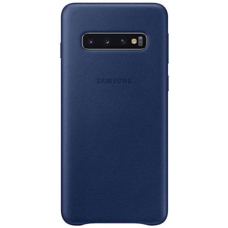 Samsung Lederen Cover - voor Samsung Galaxy S10 - Blauw