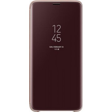 Samsung S9+ Clear View Standing Cover - Goud