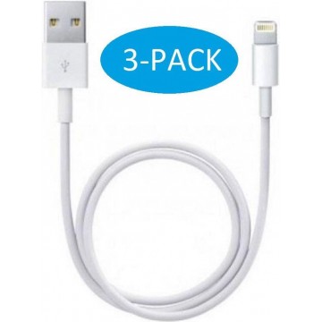 USB-A naar lightning kabel geschikt voor Iphone & Ipad - oplader kabel - lader - kabel - oplader - 3-PACK