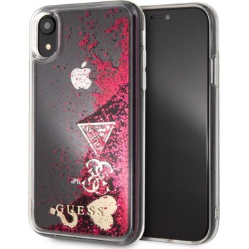 Guess Back Cover Glitter Roze - Guess Classic Collection - iPhone XR