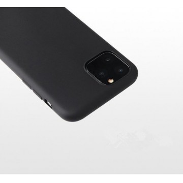 Mat Zwart Backcover hoesje voor Apple iPhone 11 Pro - Siliconen case cover TPU