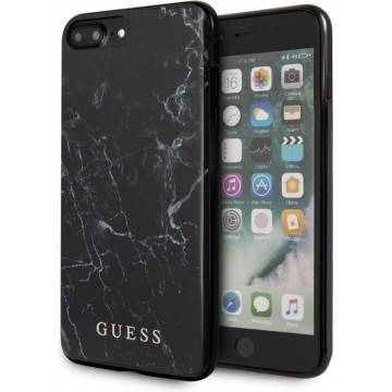Guess Apple iPhone 7-8 Plus zwart Backcover hoesje - Marble
