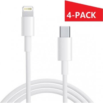 USB-C naar Lightning kabel geschikt voor Iphone & Ipad - oplader kabel - lader - kabel - oplader - 4-PACK