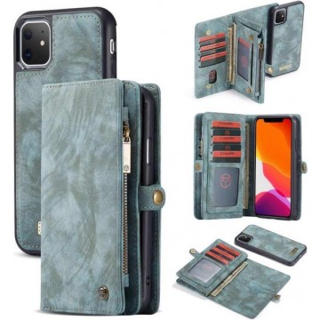 CaseMe Vintage Wallet Case Hoesje iPhone 11 - Blauw